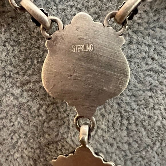 ❤️ Pink Dream Dahlia Kingman Turquoise 925 Navajo Lariat Necklace 20+2” 26.8gm - Picture 11 of 15